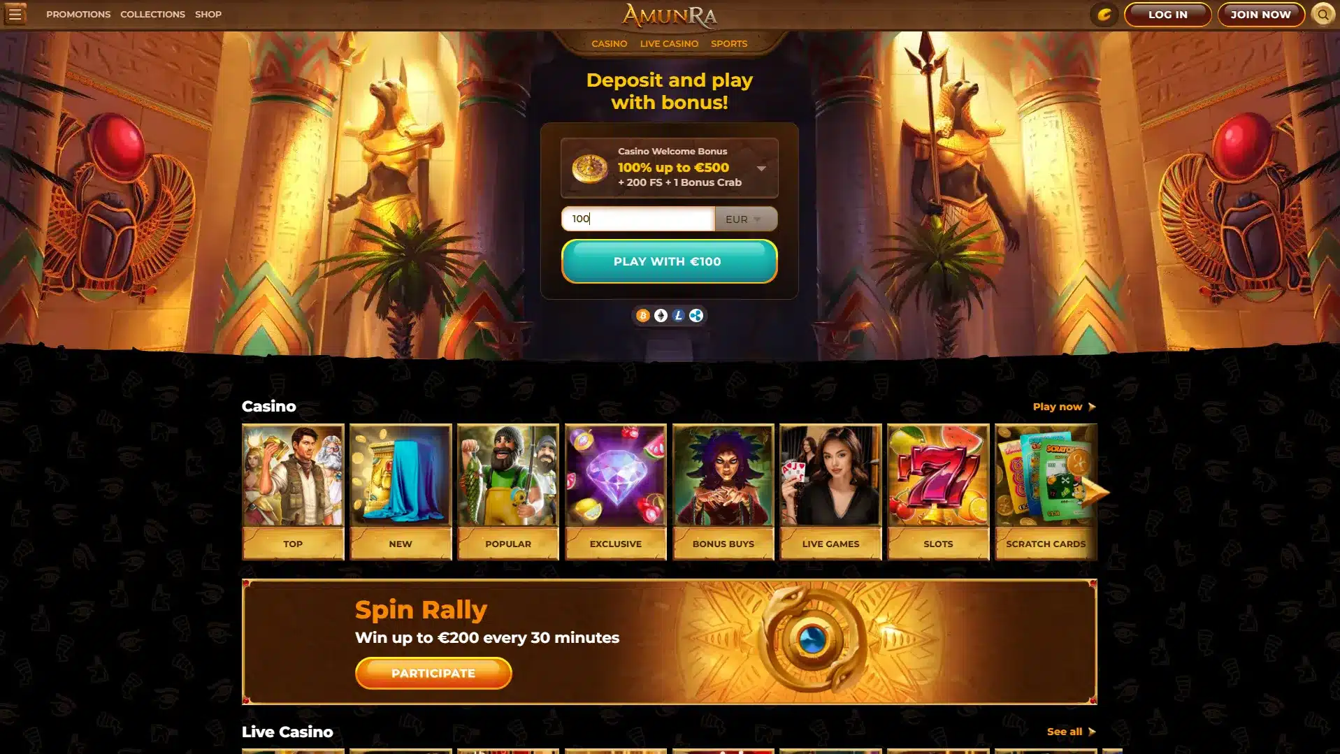 AmunRa Casino Review