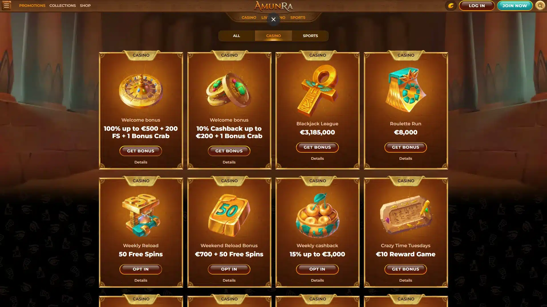 AmunRa Casino Review