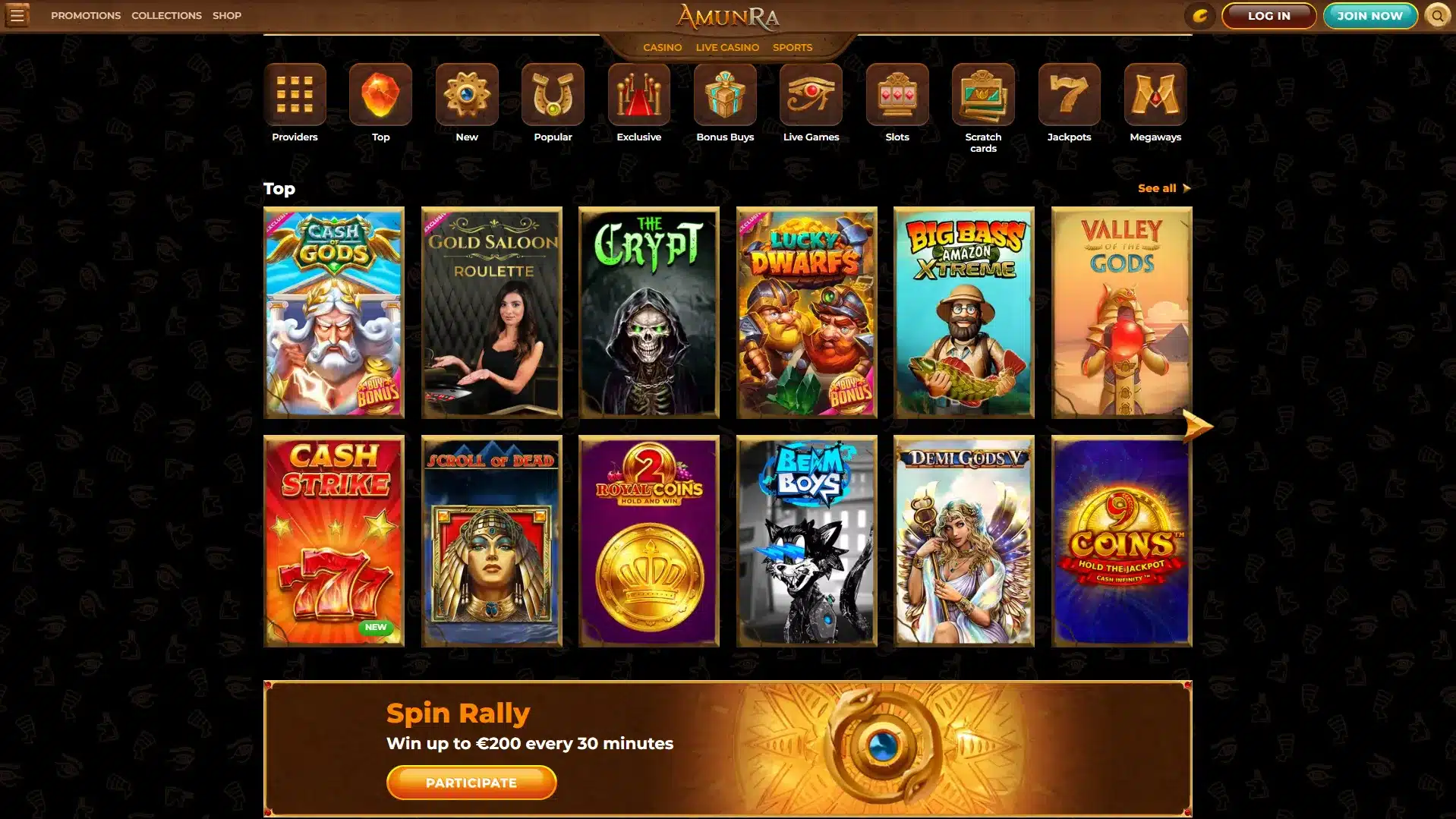 AmunRa Casino Review