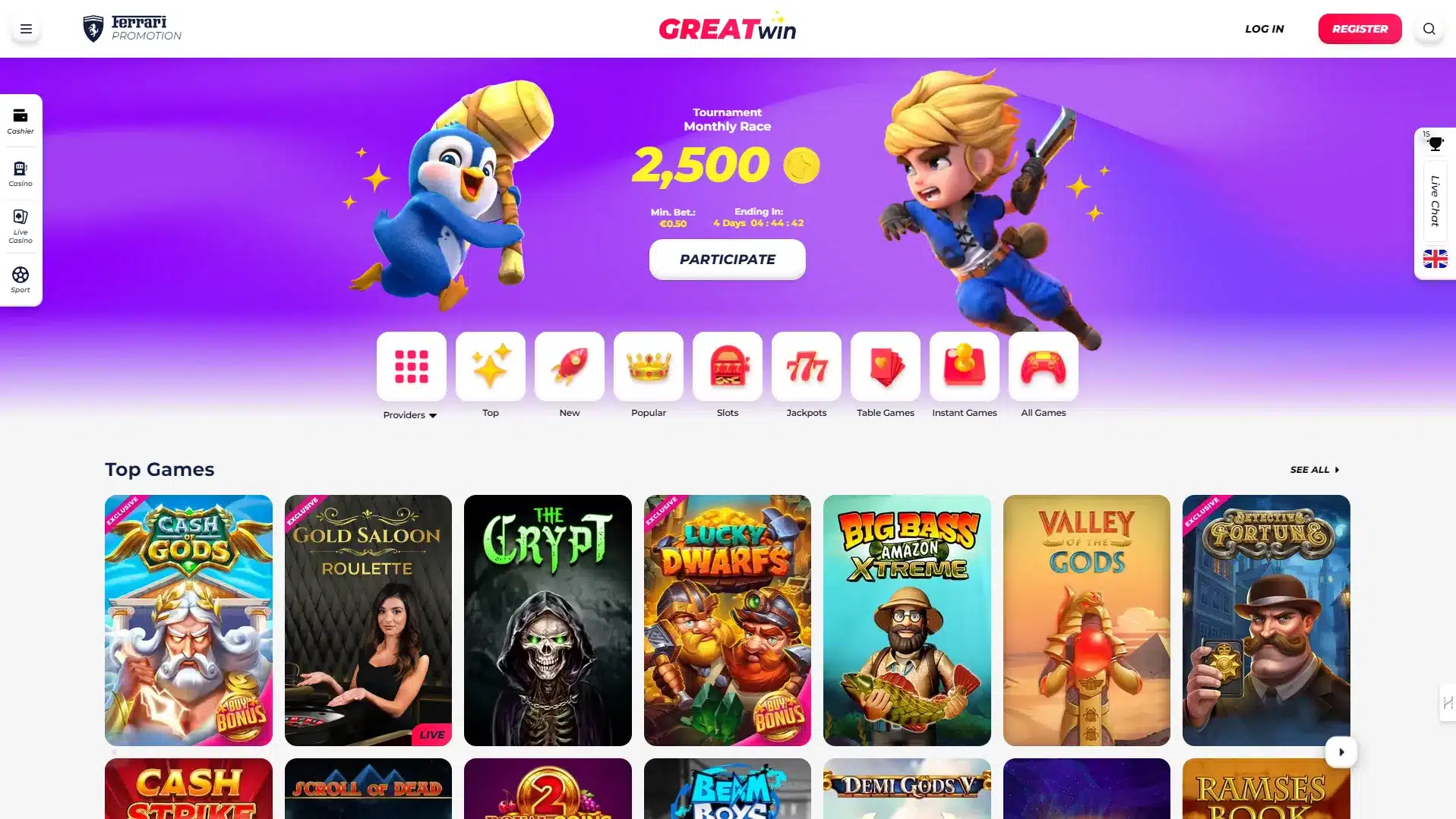 Greatwin Casino Review