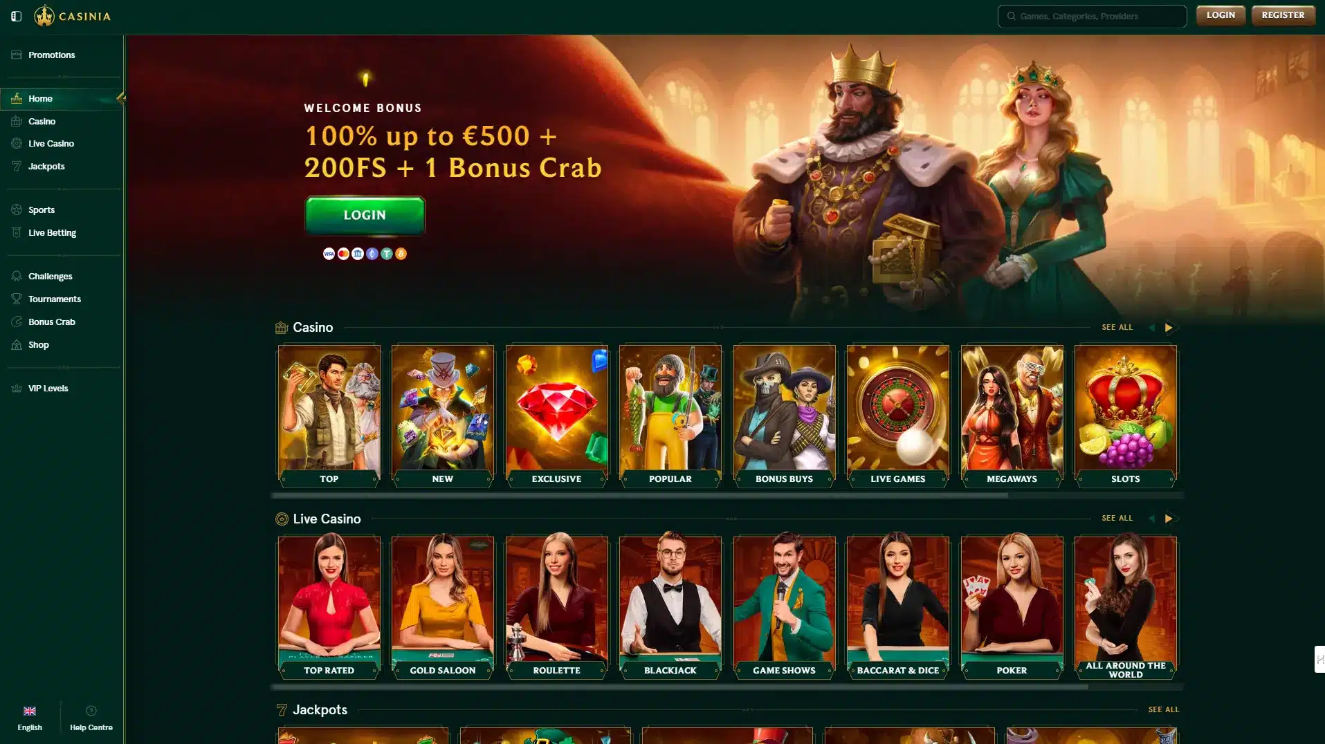 Casinia Casino Review