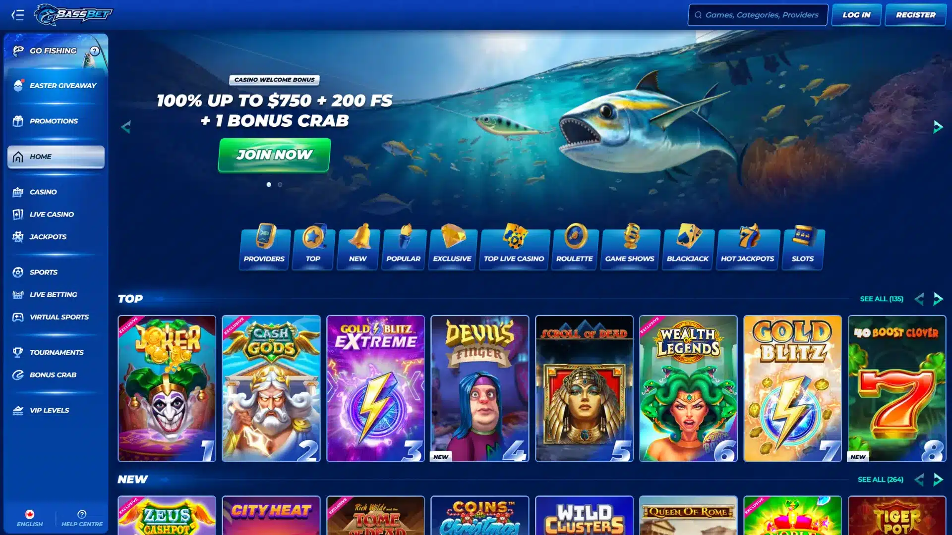 bassbet casino homepage